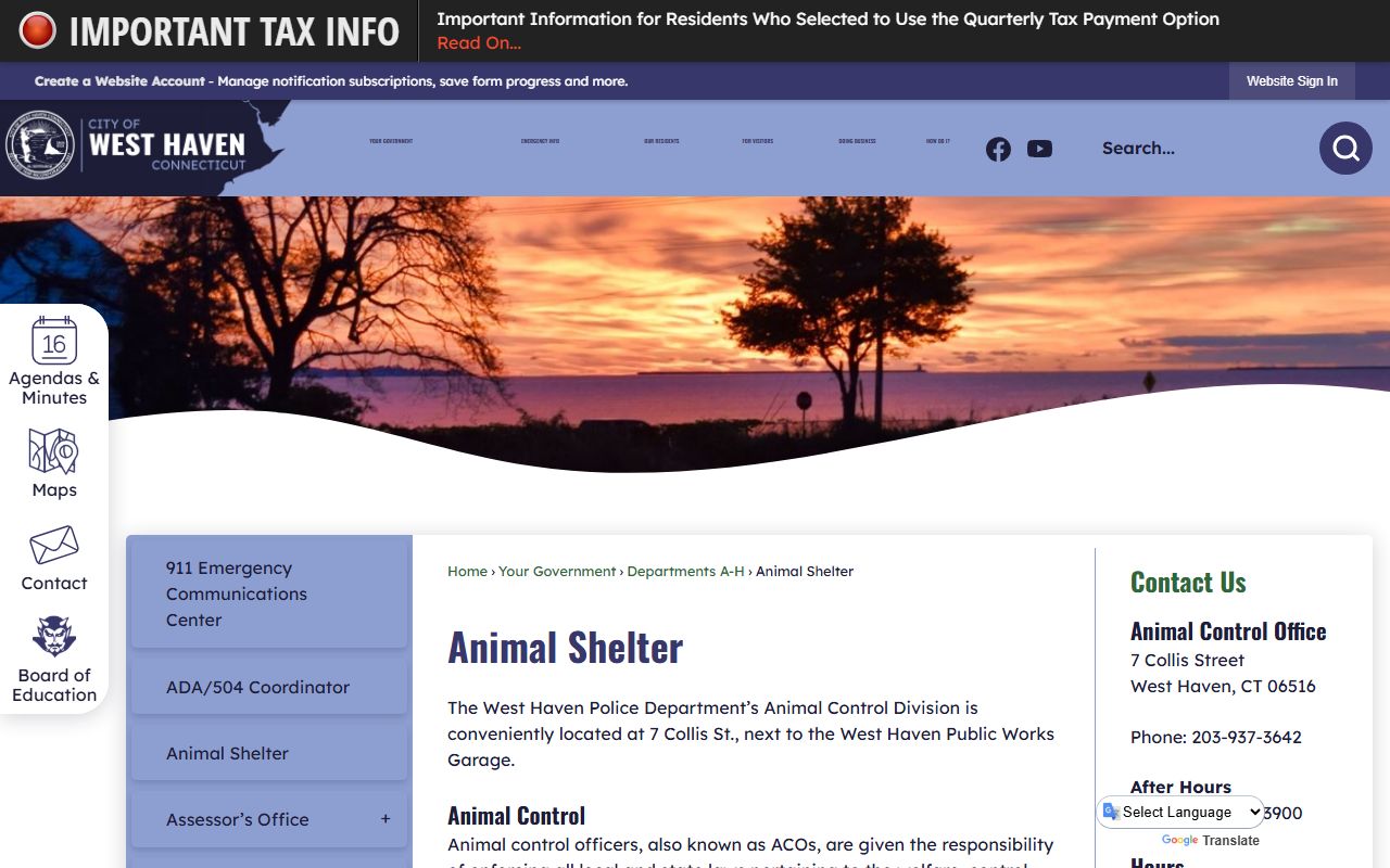 West Haven Police Department building at Sawmill Road